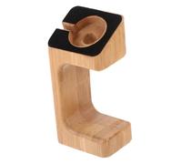 DIYEAH 2 pcs Bamboo Smart Watch Charging Stand Elegant Holder for Watch Lightweight Durable Charging Bracket with Unique Natural Grain Design for Home Travel Use