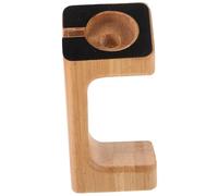 DIYEAH 2 pcs Bamboo Smart Watch Charging Stand Holder Natural Grain Display Bracket Compatible with Apple Watch Lightweight Durable and Elegant Design for Home and Travel