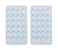 DIYEAH 2 Pcs Blue Silicone Heart Shape Fondant Mould 24 Cavity Mini Candy and Chocolate Mold for Baking and DIY Candy Making