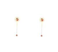 DIYEAH 2 pcs Hollow Out Brass Round Fan Bookmark Creative Chinese Style Stationery for Students and Readers Vintage Hollow Brass Page Marker for Office and Study Gift