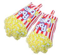 DIYEAH 2 Pcs Large Popcorn Foil Balloons for Movie Night Party Decorations Birthday Shower Carnival Theme Party Favors with Playful Cinema Design