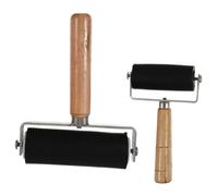 DIYEAH 2 Pcs Rubber Painting Rollers with Nonslip Grip for Printmaking Stamping Wallpaper and Large Area Craft Painting