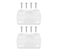 DIYEAH 2 Set Cooler Hinges with Screws Set Cooler Box Hinges Plastic White Easy Installation Outdoor Activities and Office