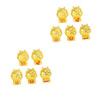 DIYEAH 2 Sets DIY Zodiac Dragon Charms Copper Pendants with Red Rope Bracelet for Jewelry Making Polished Copper Charms for Necklaces and Handmade Bracelets Creative Dragon Decor Beads