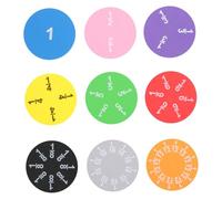 DIYEAH 2 Sets Educational Fraction Tray Round Learning Props for Concepts Preschool Elementary School and Home Study Fun and Easy to Use Learning Supply Random Color