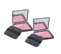 DIYEAH 2 Sets Facial Oil Absorbing Sheets with Puff and Mirror Compact, Oil Control Blotting Paper for Oily Skin, Portable Makeup Oil-Absorbing Paper for Face Shine Removal and Touch-up