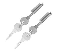 DIYEAH 2 Sets Freezer Lock Cylinder Keys Refrigerator Display Lock Refrigerators Glass Door Fridge Door Key Silver
