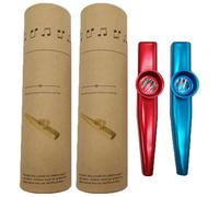 DIYEAH 2 Sets Metal Kazoo Set with Easy to Carry and Store Features, Suitable a Gift for Birthday Parties, Compatible with Piano Keyboard and Violin, Beginner Friendly Musical