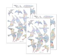 DIYEAH 2 Sets of PVC Adhesive Window Stickers Rainbow Prism Sun Catcher Bird Protection Decals Anti-Collision Window Clings for Glass Doors in Kitchen or Dining Room