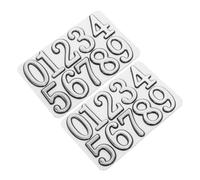 DIYEAH 2 Sets Self Adhesive House Number Stickers Outdoor Address Decals for Doors Mailboxes Trash Bins Weather Resistant Silver