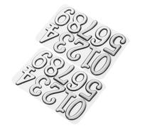 DIYEAH 2 Sets Silver Adhesive House Number Stickers Reflective Mailbox Numbers for Outdoor Doors Apartments Trash Cans Weather Resistant Address Decals