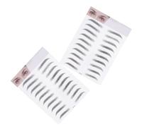 DIYEAH 2 Sheets Black Eyebrow Tattoo Stickers Waterproof Paper Fake Eyebrow Transfers for Beginners No Time Create Full and Realistic