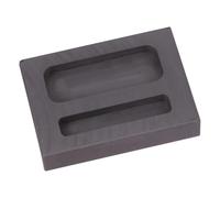 DIYEAH 2 Slots Graphite Ingot Mould for Metal Casting, 2.24X1.65X0.43In High-Purity Graphite Dual Cavity Smelting Mold for Gold Silver Copper Melting, Refining Scrap Bar Mold for Jewelry