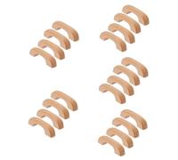 DIYEAH 20 pcs Solid Wood Cabinet Handles Spacing Kitchen Drawer Pulls Furniture Door Grips with Smooth Finish Easy Install for Cupboards and Wardrobes