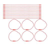 DIYEAH 200 Pcs Red Polyester Lanyard String DIY Hanging Rope Lanyards for Crafts, Multi-Functional Ornament and Badge Holder Supplies for Indoor Decoration and Handmade Accessories