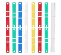 DIYEAH 200pcs Binder Spine: Binder Mechanism Replacement Clips for Two-Hole Binding - Bookbinding Accessories for Planners Journals Loose-Leaf Files
