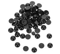 DIYEAH 200pcs Black Flat Back Half Round Doll Eyes for Amigurumi Plush Dolls Scrapbooking Crafting DIY Handmade Accessories with Realistic Natural Look and Expressive Details