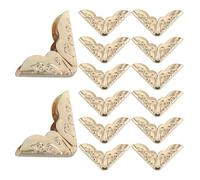 DIYEAH 200pcs Metal Book Corner Protector Iron Guard Edge Cover Vintage Metal Decorative Cover Pad for School Book Album Scrapbook Notebook