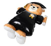 DIYEAH 2025 Graduation Foil Bear Balloon Cap 60 Inch Standing Doctoral Bear Inflatable for Grad Party Decorations and Centerpieces