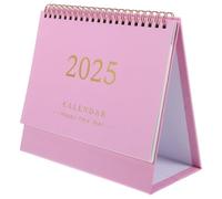 DIYEAH 2026 Office Month Calendar, Pink Paper Standing Flip Desk Calendar, Lightweight, Manually Change the Date, Home Office