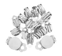 DIYEAH 20pcs 12mm Stainless Steel Clip-on Earring Bases Round Flat Backs for Non-Pierced Ears DIY Earring Making Accessories Compatible with Ear Clips