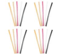 DIYEAH 20Pcs A4 Plastic Loose Leaf Binding Spines Combs 30-Hole Binder Mechanism Clips in Orange, Light Yellow, Pink, Black, for Office and School Document Binding