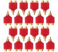 DIYEAH 20pcs Audio Splitter Adapter Cable with 1 Male to 2 Female Connectors, Plastic and Zinc Alloy Material, Compatible with PC and Av Receivers for Everyday Use at Home