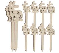 DIYEAH 20pcs Blank Wood Bookmarks for Easter Wood Rabbit Bookmark Unfinished Blank Bookmarks DIY en Crafts