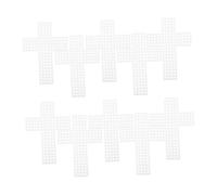 DIYEAH 20pcs Cross Shaped Plastic Mesh Sheets for Crafts Durable Lightweight Grid for Needlepoint Embroidery Yarn Crafting DIY Projects at Home School Outdoors