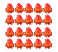 DIYEAH 20pcs Dollhouse Campfire Model: Miniature Pretend Flame Bonfire Prop - Artificial Fire Pit Model For Flowerpot Fairy Garden Landscaping