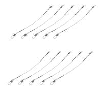 DIYEAH 20pcs High Strength Steel Fishing Leaders with Swivels Snap, Quick Attachment and Bite-resistant Wire Leader Line for Surf Fishing and Dense Aquatic Plant Zones, Smooth Surface