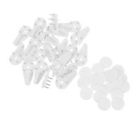 DIYEAH 20pcs Invisible Wall Hooks with Cover Heavy Duty Plastic Picture Hangers for Concrete Walls Medium Size Traceless Hooks for Photos and Frames Suitable for Home and Office
