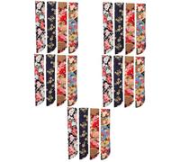 DIYEAH 20pcs Japanese Style Folding Hand Fan Pouch Elegant Storage Bags for Handheld Fans for Weddings Parties and Festivals Compact Lightweight Design Floral Patterns Options