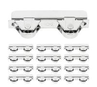 DIYEAH 20pcs Mini Sliding Door Rollers Stainless Steel Pulley Replacement Furniture Roller Wheels for Window Display Cabinet Wardrobe Closet Supplies