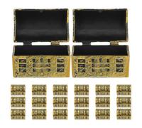DIYEAH 20Pcs Miniature Treasure Chest Ornaments 3.7Cm Realistic Mini Pirate Treasure Box Decorative Party Supplies for Birthday Wedding Celebration