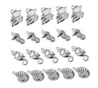 DIYEAH 20pcs Ocean Series Metal Conch Pendant Charms with Seahorse Fish Shell Designs for DIY Bracelet Necklace Earring Jewelry Making Accessories