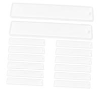 DIYEAH 20pcs Rectangle Silicone Bookmark Mold Kit for Epoxy Resin Casting Easy Demolding DIY Craft Mold for Jewelry Candy Soap for Home School Office Reading Accessories
