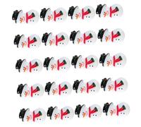 DIYEAH 20pcs Resin Snowman Flatback Buttons Christmas Decor Accessories DIY Craft Embellishments for Holiday Phone Decoration