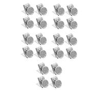 DIYEAH 20pcs Seamless Thread Button End Clip Metal Buckle Clamp for Jeans Buttons Suspender Pants Hats and Trousers Replacement White No Sew Jeans Replacements