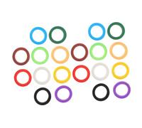 DIYEAH 20pcs Silicone Key Sleeves Round Covers for House Keys Color Coded Lightweight Protection and Identification Secure Fit for Families Roommates and Offices for Easy Organization