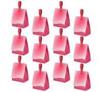 DIYEAH 20Pcs Small Rosy Gradient Embossed Candy Favor Boxes with Handle, Wedding Party Treat Containers for Bridal Shower, Chocolate and Biscuit Storage Boxes