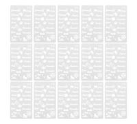 DIYEAH 20pcs Stencil for Painting Plastic Month Template Painting Reusable Snowflake Pumpkin Shapes for Christmas Halloween Journal Notebook Scrapbook Diary Decor Supplies