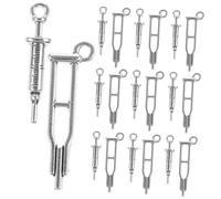 DIYEAH 20pcs Supplies Keychain Charms Set for Diy Jewelry Making with Syringe and Cane Pendants, Unique Hanging Bag Decorations for Nurses and Doctors, for Crafting Bracelets and Necklaces