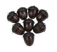 DIYEAH 20pcs Vintage Christmas Decorations Metal Pinecone Bells Hanging Ornaments for Farmhouse Christmas Tree Mantel Diy Autumn Acorn Theme