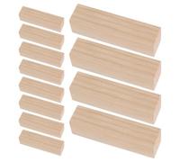 DIYEAH 20pcs Wood Blocks: 10x2.5x2.5cm Blank DIY Pieces - Unfinished Whittling Wood Blocks for Beginner Crafting and Home Decoration
