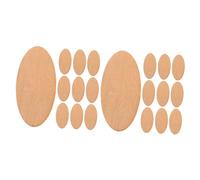 DIYEAH 20pcs Wooden Oval Cutouts Unfinished Spring Crafts Solid Wood Slice for DIY Party Pendants Craft Supplies for Boys and Girls Projects
