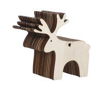 DIYEAH 20pcs Wooden Reindeer Christmas Ornaments Unfinished Cutouts Smooth Surface DIY Craft Hanging Pendants for Holiday Tree Decor Family Bonding Activity
