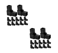 DIYEAH 24 pcs Durable Plastic Square Tube Rail Clamps Shape Tubing Connector for Air Conditioner Support Easy Installation Secure Fit Tubing Coupler for Ac Frame