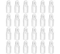 DIYEAH 24 Pcs PVC Blind Rod Hooks for Vertical Blinds Curtain Hanger Parts Replacement Tilt Rod Hook Accessories for Home and Office Window Shutters