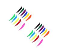 DIYEAH 24 pcs Water Drop Arrow Fletchings Lightweight Archery Accessories for Recurve and Hunting Arrows Vibrant Replacement Vanes for Training and Competition